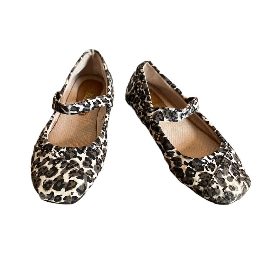 Shoes of Soul Canvas Leopard Mary Janes Size 8